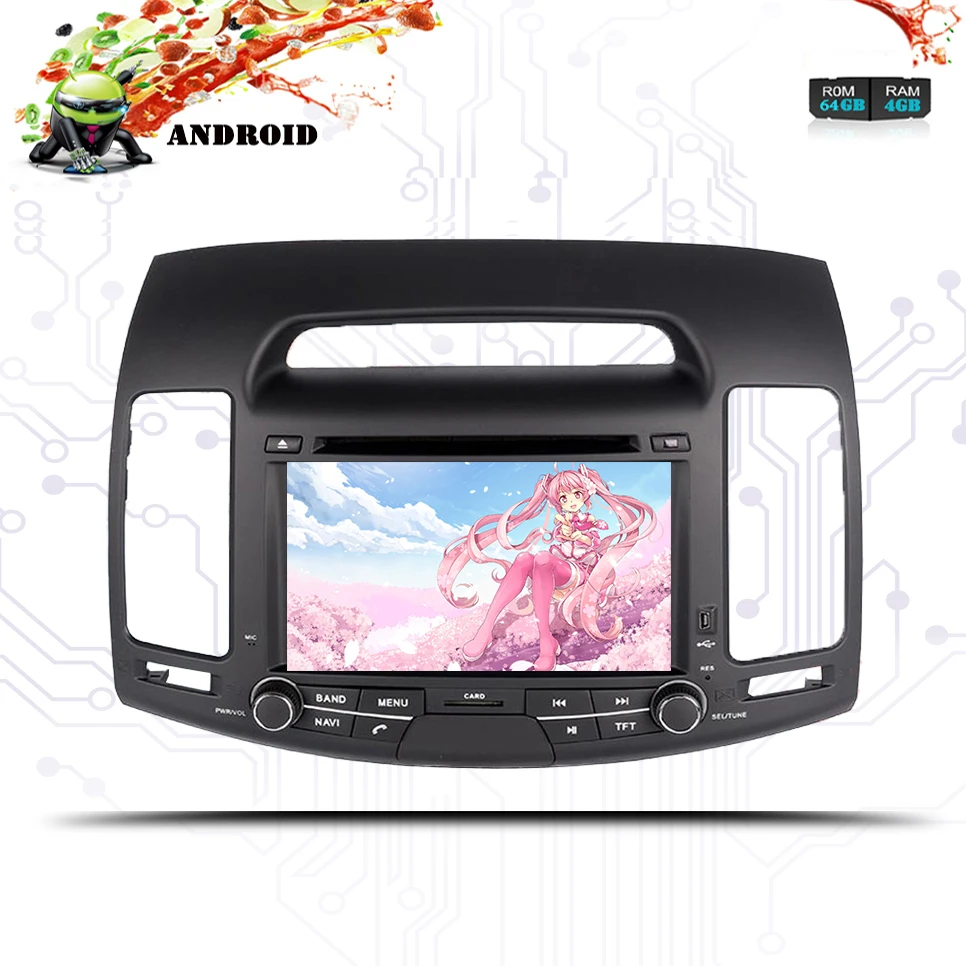 Best 2DIN Android 9.0 Car DVD GPS For HYUNDAI ELANTRA (2007-2011) Mirror Link auto multimedia Stereo HEAD UNITS SAT Navigation system 5
