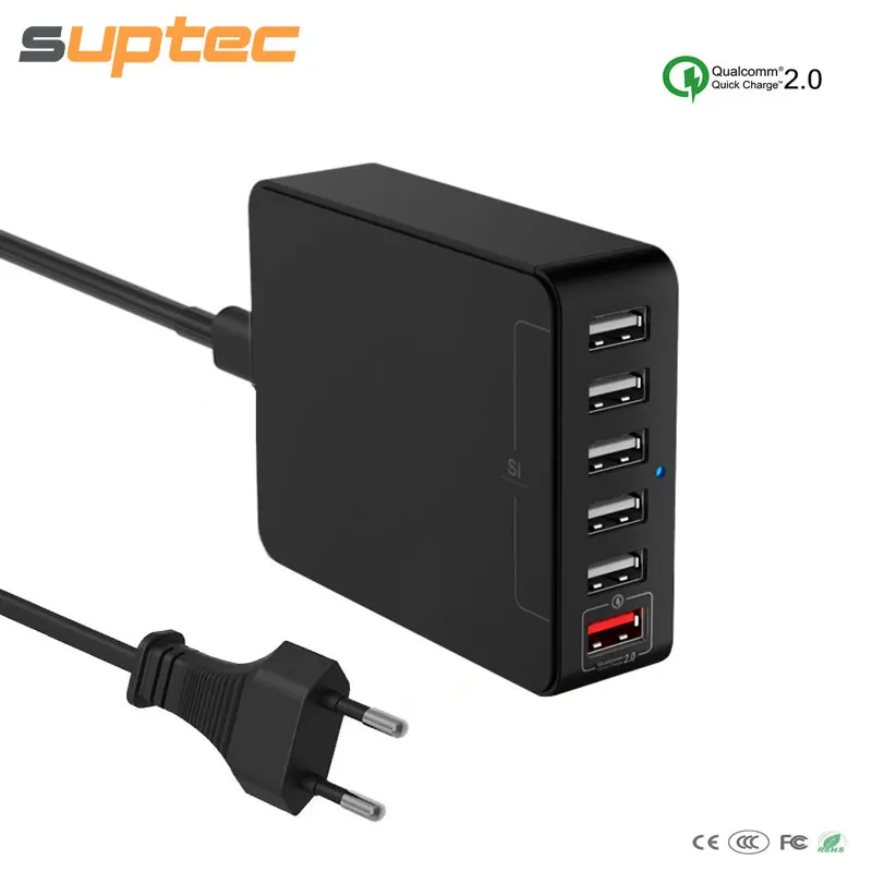 6 Port USB Charger Mobile Phone Adapter Quick Charge 2.0 Fast Charging