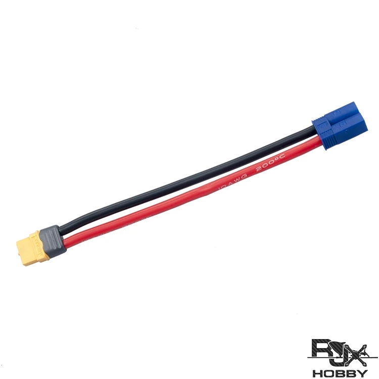 Переходник RJXHOBBY EC5 папа мама XT60 150 мм 10AWG для аккумулятора Lipo|Детали и аксессуары| |