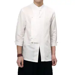 2018 летняя новая бирманская рубашка с рукавами в семь точек Мужская льняная тонкая рубашка китайская Повседневная белая рубашка Бесплатная