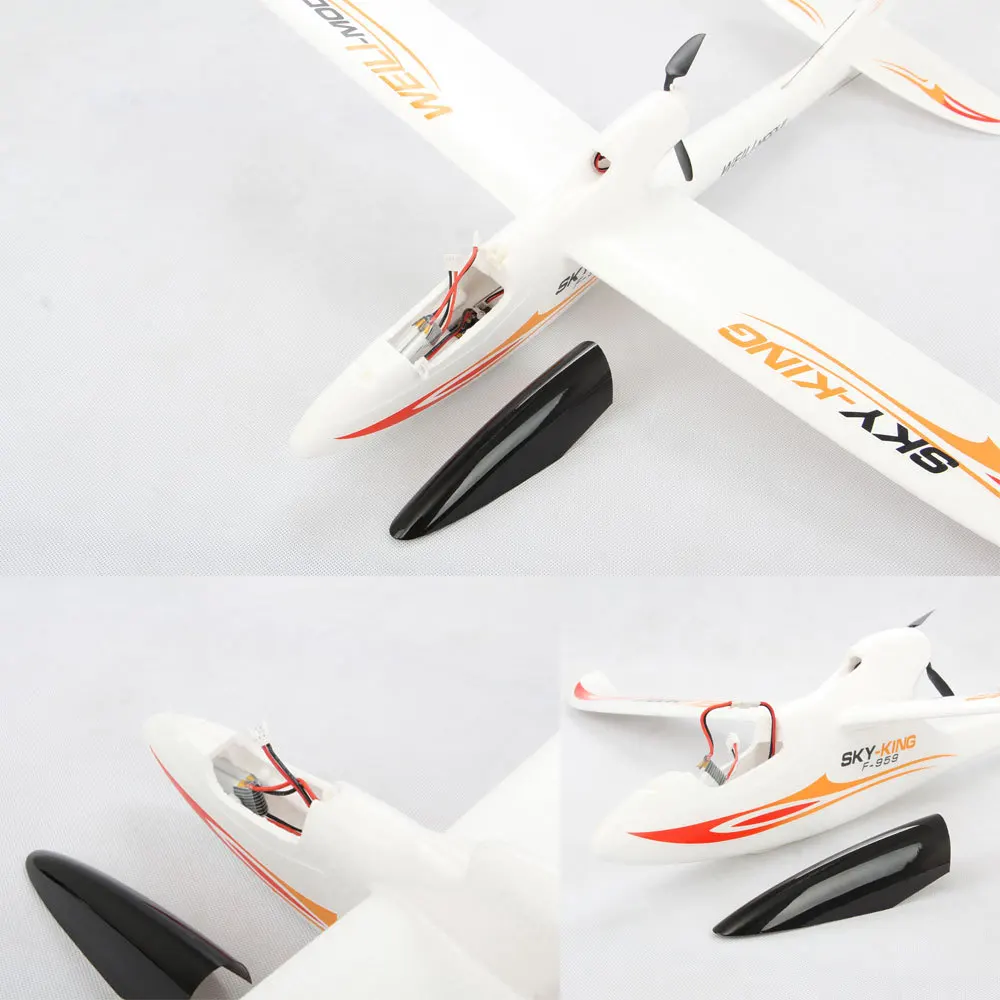 Оригинальные Wltoys F959 Sky King 3CH RC самолет с нажимной скоростью планер фиксированным