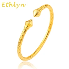 Ethlyn Top Quality men Dubai Gold Color bangles for Ethiopian bangle & bracelets Ethiopian jewelry bangles B43