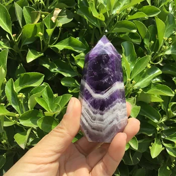 

Natural Dream Amethyst polyhedron quartz crystal point