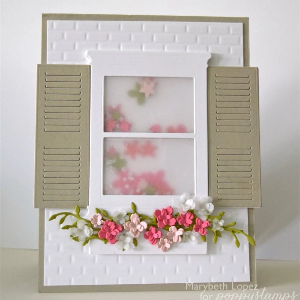 

Metal Cutting Dies Window Frame Background Flower Scrapbooking For DIY Embossing Paper Crafts Celebrate Cards Album 2018 New Die