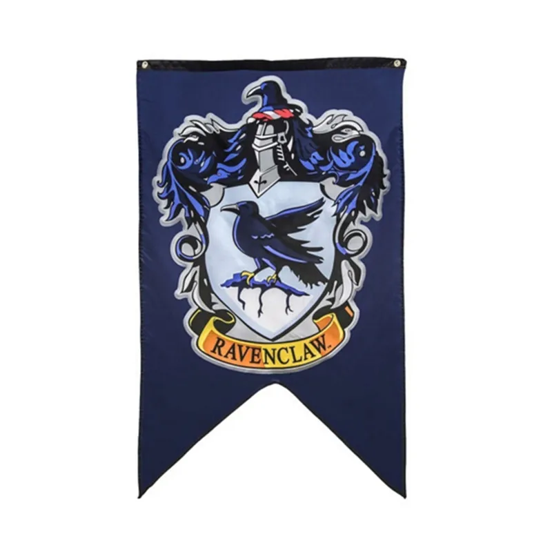 Гриффиндор Слизерин Hufflerpuff Ravenclaw вечерние принадлежности для дня рождения Флаг Колледжа баннеры Дети Хэллоуин украшения Рождественский подарок - Цвет: Ravenclaw Blue