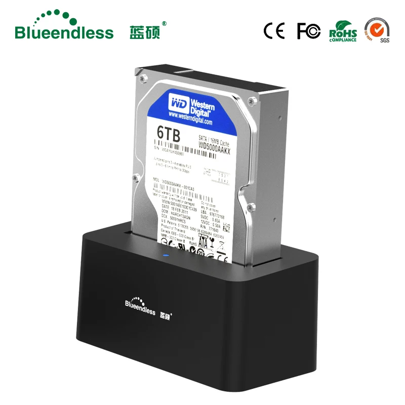 Blueendless HDD док-станция 2,5 ''3,5'' HDD корпус Play 1 отсек USB3.0 порт SATA интерфейс подключи и Поддержка Макс 8 ТБ HDD