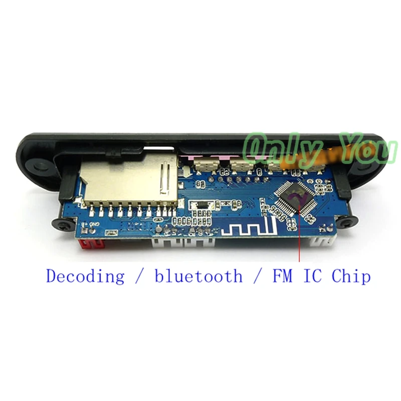 Aipinchun Высокое качество 7 V-12 V Bluetooth MP3 декодирования мини-плата sd-карт Слот Модуль Поддержка FLAC/WAV/WMA/MP3 набор декодера формата FM