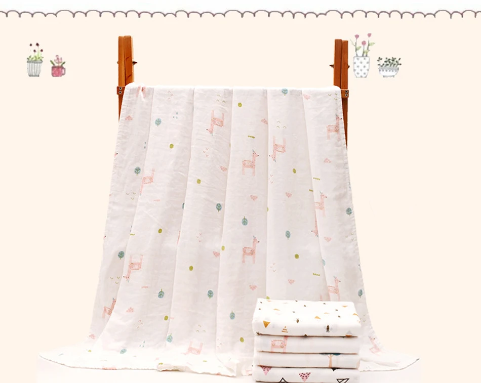 Бамбуковые муслиновые пеленальные Обёрточная бумага одеяло для новорожденного Одеяло для ребенка пеленать Одеяло прямоугольной формы, из муслина для подгузников ванны младенца хлопка Стёганое одеяло