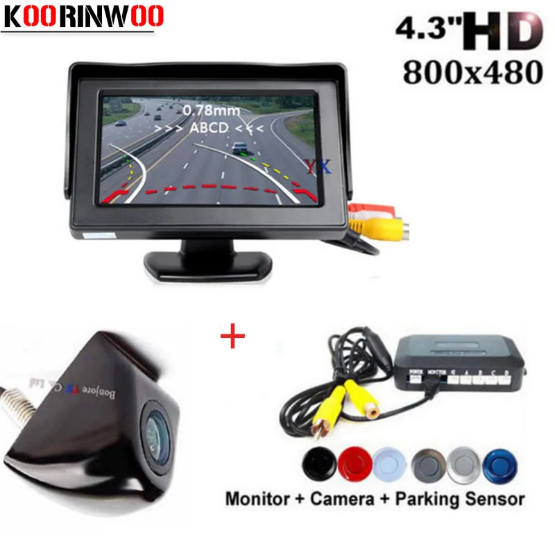 Автомобильные парковочные датчики Koorinwoo 4 радара металлический корпус