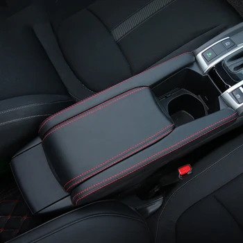 

Leather Car Console Armrest Box Sleeve Cover Pad Center Storage Box Cover Case Mat For Honda Civic 10th 2016 2017 2018 Accessory