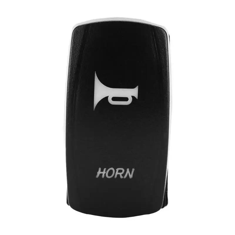 

VODOOL Car RV Boat Dual LED Backlit HORN Rocker Switch Waterproof Laser Etched 3Pin SPST ON/OFF Control Interior Parts Switch
