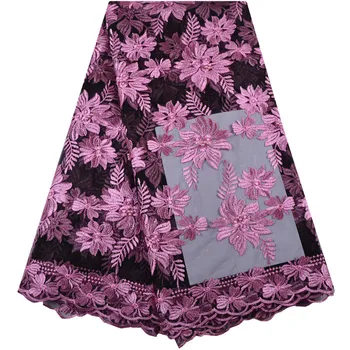 

2019 Latest French Nigerian Lace Fabric High Quality French Tulle African Laces Fabric Wedding African French Tulle Lac A1346
