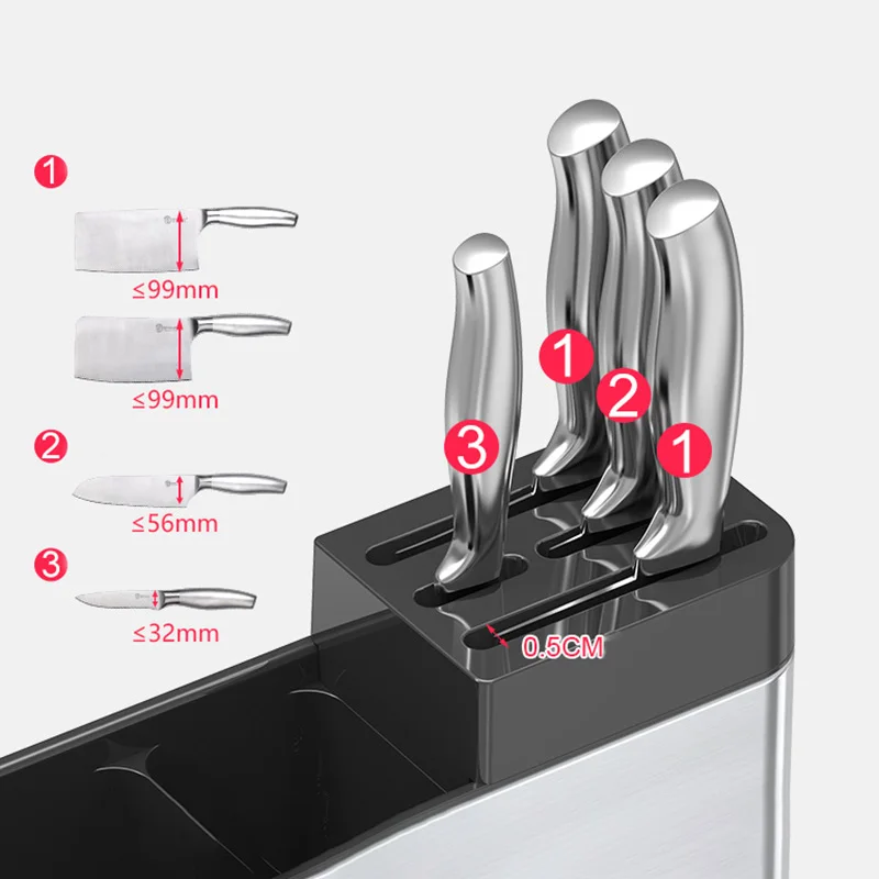 Stainless steel knife rack high quality chopstick cage fork shelves spoon holder reinforced kitchen supplies cutlery organizer