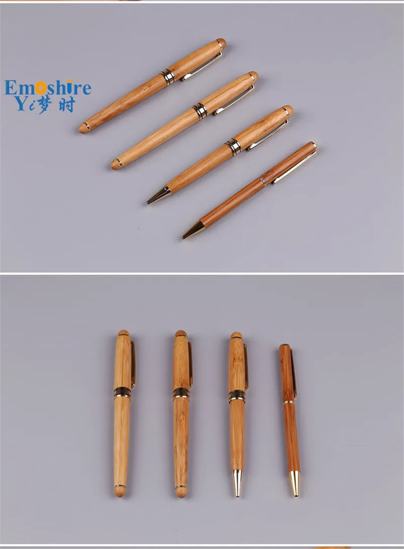 Emoshire Manufacturers wholesale bamboo pearl pen birthday gift advertising pen can be customized LOGO ball pen water pen (3)