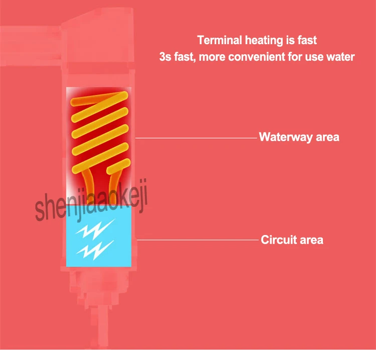 3000 Вт Электрический мгновенный водопроводной воды Бытовой Холодный Горячий двойной-использовать водопроводный кран ванная кухня кран 220