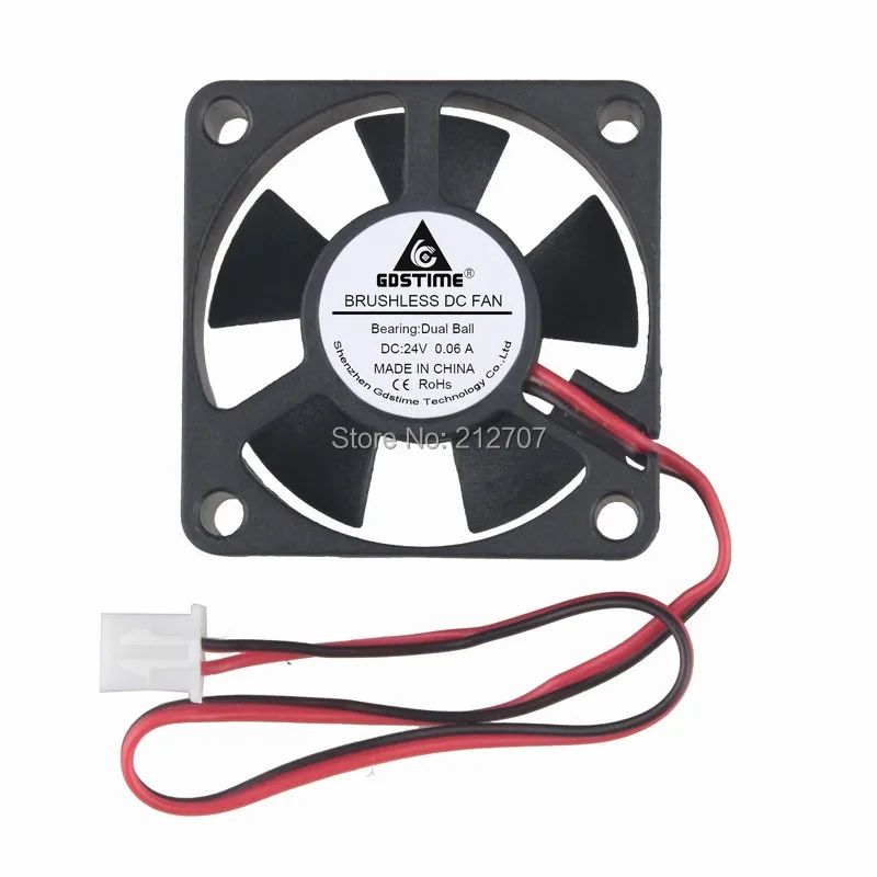 

10Pcs Gdstime DC 24V Brushless Cooling Cooler Fan 35mm 3510 35x35x10mm 2Pin Ball Bearing