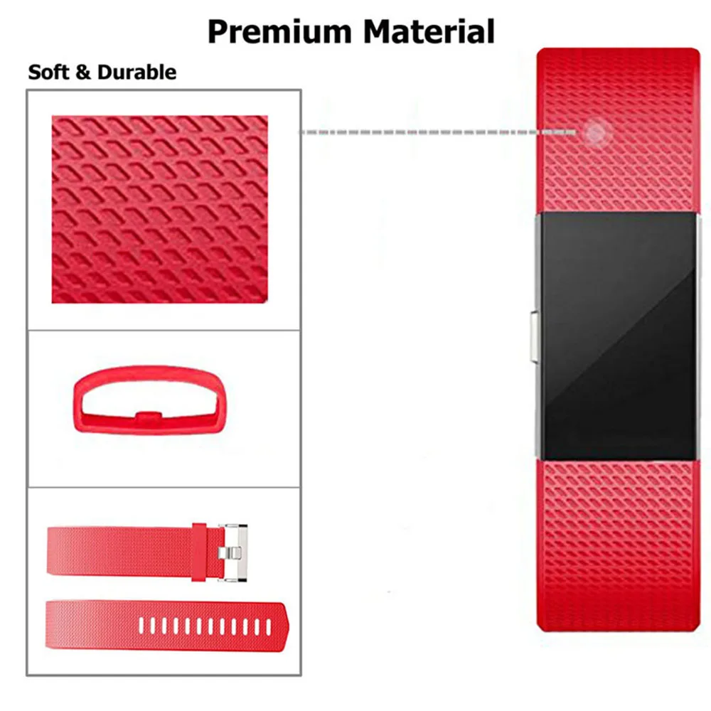 Wristband Wrist Strap Smart Watch Band Strap Soft Watchband Replacement Smartwatch Band For Fitbit Charge 2 00037