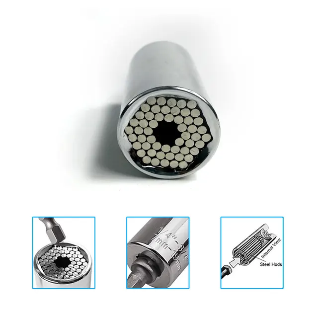 Universal Torque Wrench Head Set Socket Sleeve Magic Socket Sleeve Power Drill Ratchet Spanner Multi Hand Tools Wrench 7-19mm - Image 6