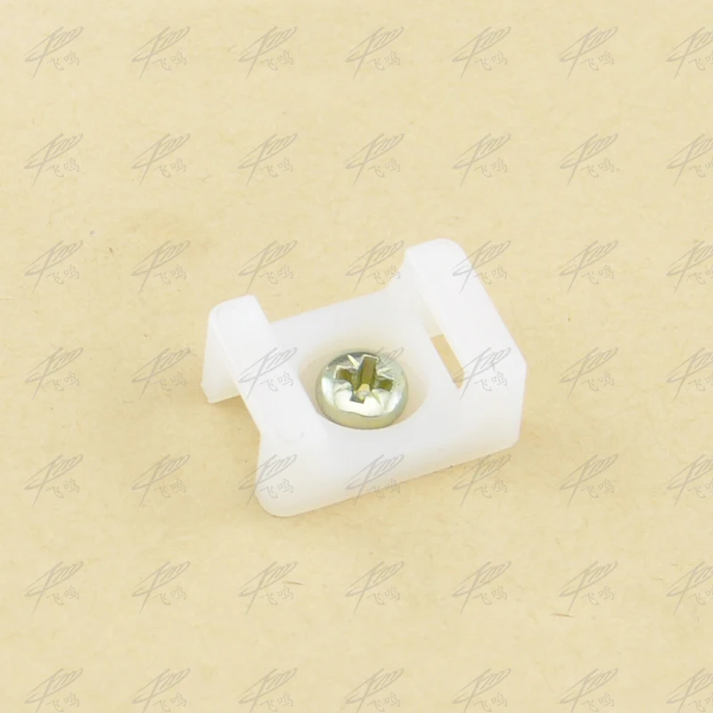 100pcs White Network Wire Nylon Plastic Self-locking Cable Zip Tie Base Holder cable ties nylon cable ties cable tie nylon zip ties cable mount holder cable tie mount