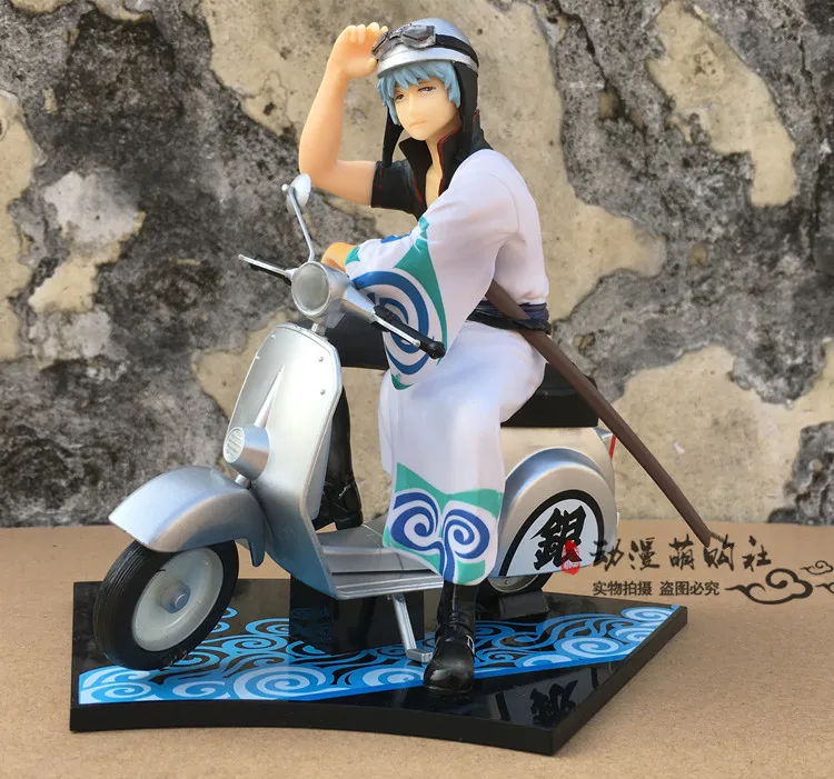 

15cm 2019 Promotional price Japanese anime figure Sakata Gintoki motorcycle GINTAMA action figure collectible model toys