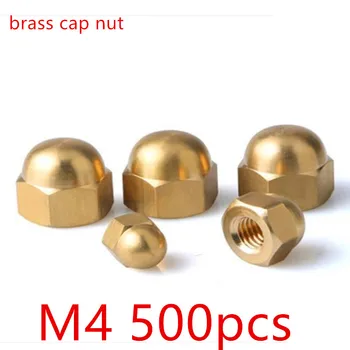 

500pcs DIN1587 brass Acorn Nuts M4 Bronze Brass Cap Nut Acorn Dome Head Hex Nuts