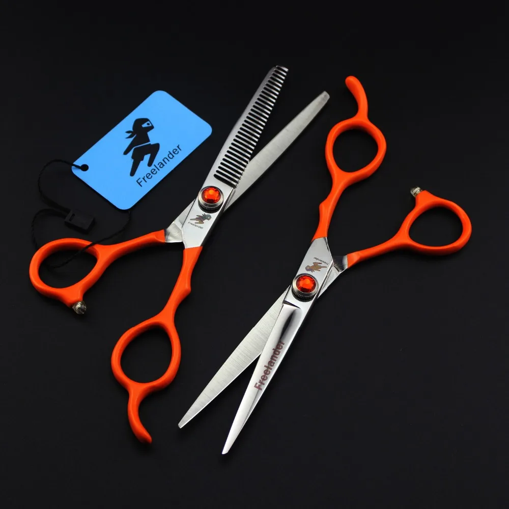 6,0 дюймов оранжевая ручка Парикмахерские ножницы модные ножницы .
