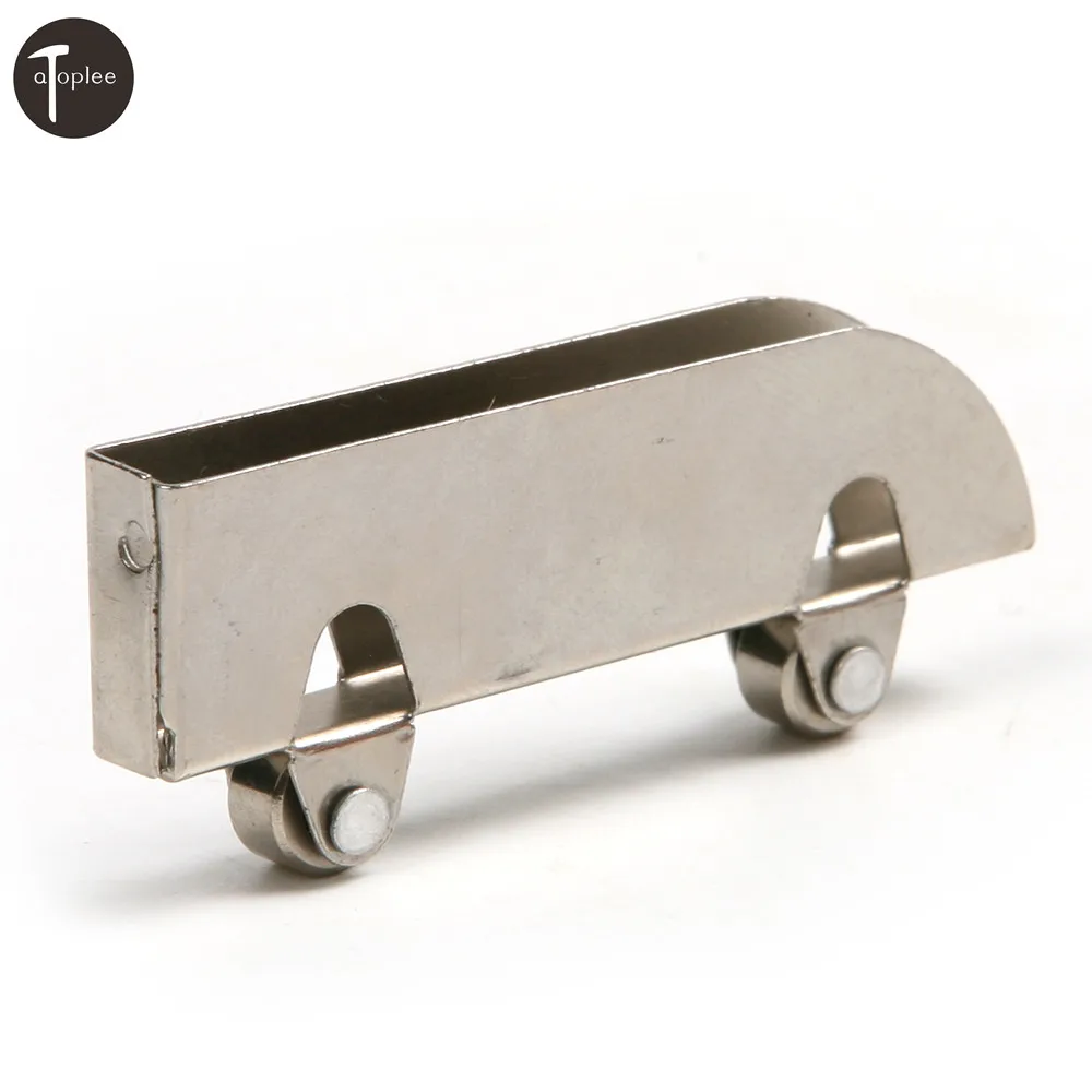 

1PC Glass Sliding Door Roller Clamp Stainless Steel Wheel Pulley Rollers For Bathroom Door Shop Wine Cabinet Tool