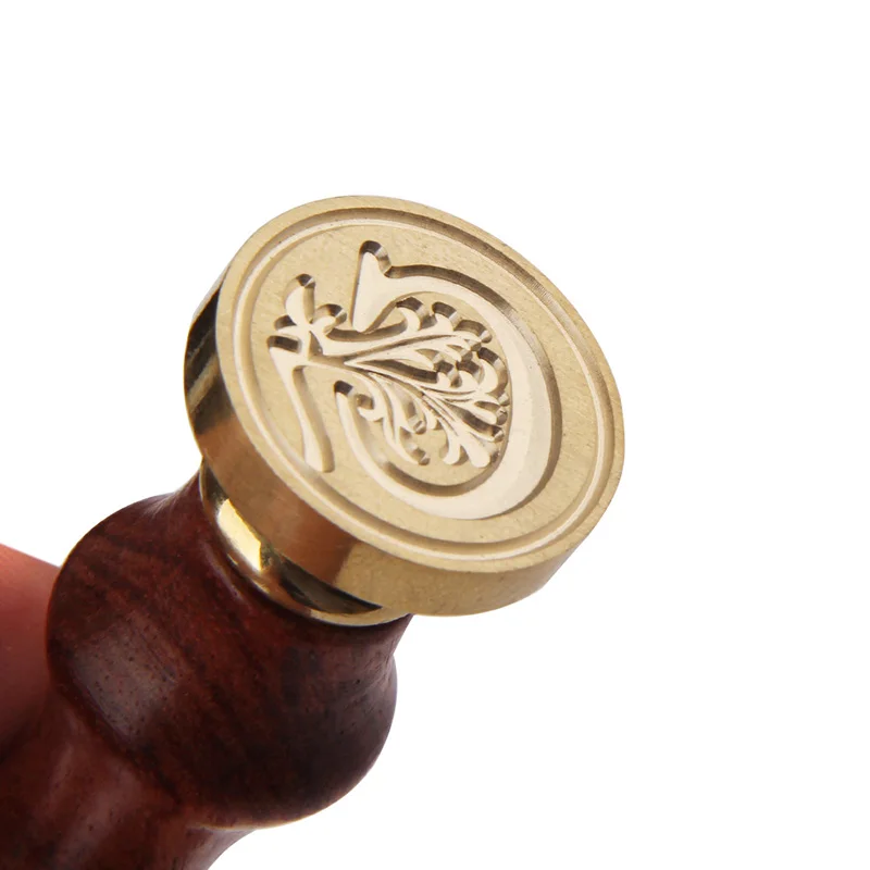 CRASPIRE Bussola Timbro Sigillo di Cera Sigillatura di Francobolli di Cera Retro Timbro di Legno Sigillo di Cera 25mm Removibile Sigillo in Ottone Manico in Legno per Inviti Buste