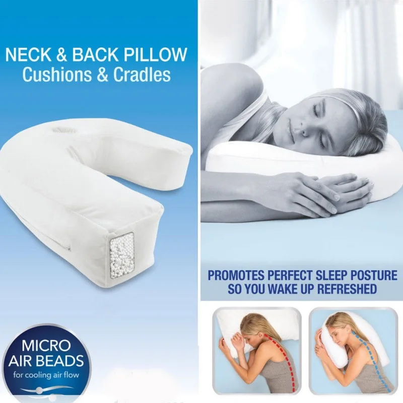 

Cotton Sofe Pillow Side Sleeper Neck & Back Pillows Hold Neck Spine Protection Pro Side Sleep Pillow Home Bedding Product