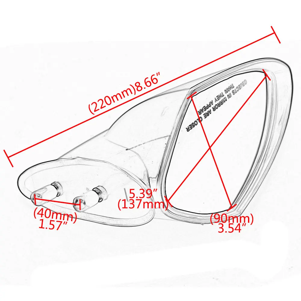 1 пара зеркал заднего вида для моторной лодки для Yamaha WaveRunner 2005-2009 06 07 08 VX110 VX 110 Deluxe Cruiser Sport EX EXR