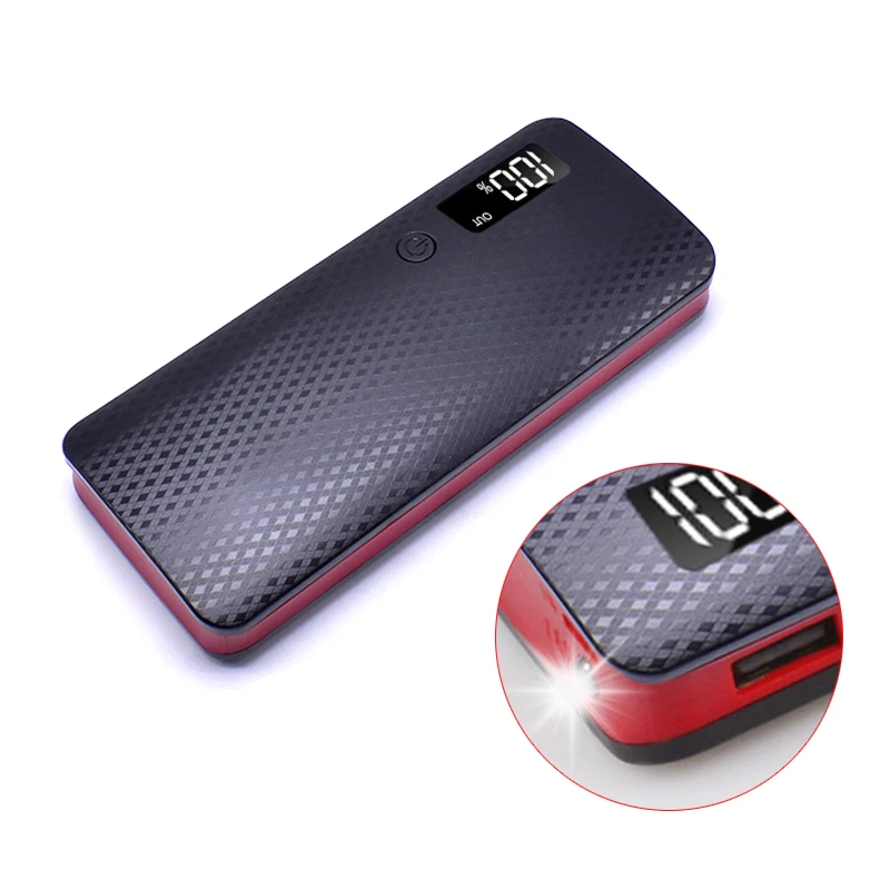 

18650 Power Bank 15000mah (No Battery) DIY Case Phone Charge Box LED Flashlight Poverbank 3 USB 5x18650 Powerbank Pover Bank