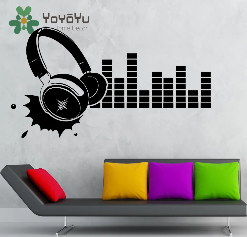 музыкальные наклейки на стену. виниловые наклейки. гитара в интерьере. музыкальный декор на стене. музыкальные трафареты для декора.
