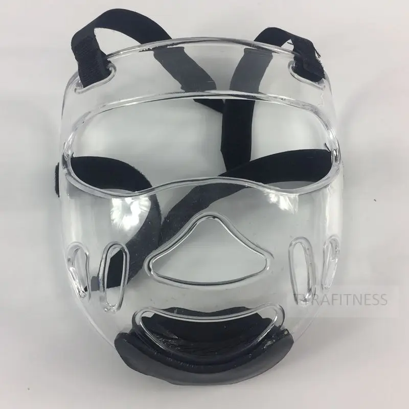 

Removable Helmet Mask Karate Taekwondo Kicking Boxing Face Shield Clear Cage Mask Sparring Gear Face protection