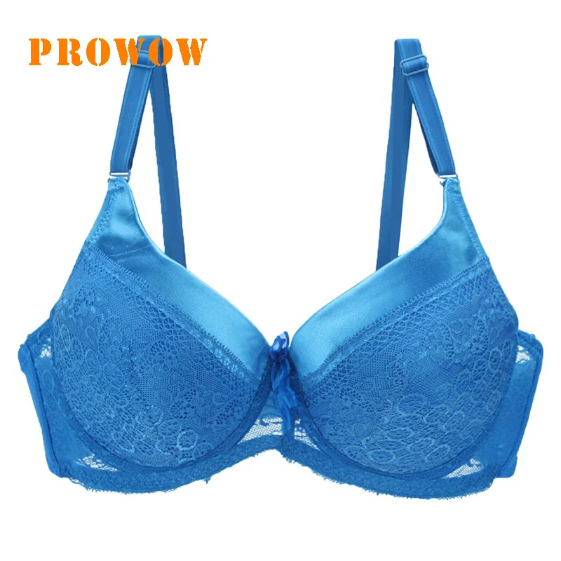

Prowow Large Bra Sexy Lace Underwear Bra Women's Bra Sexy Underwear Plus Size Push Up Larger Chest Lace Bra Solid Color