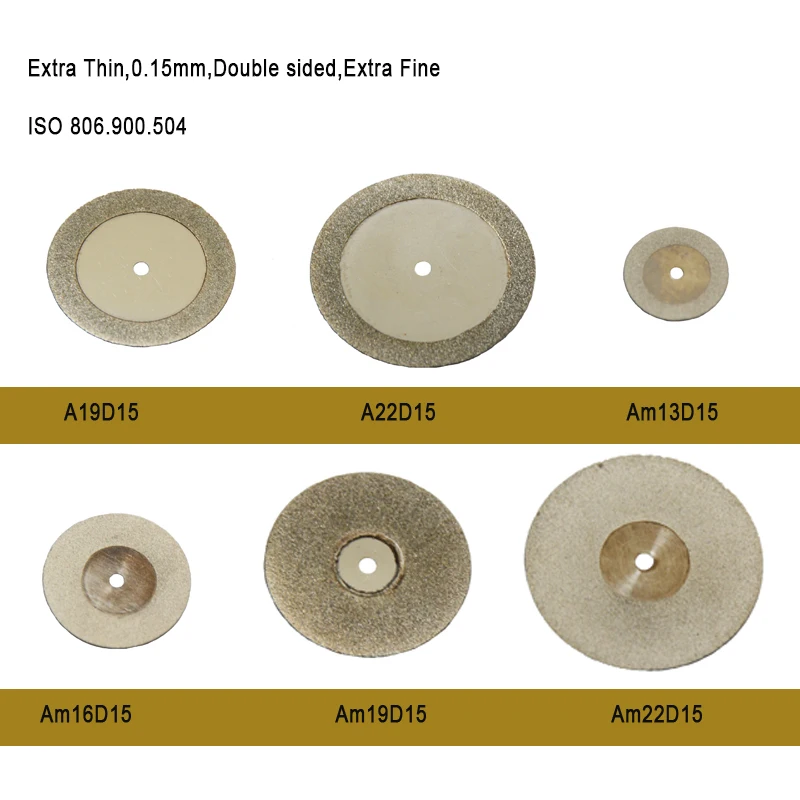 10pcs/lot Dental Lab Extra Fine Diamond Disc Thin 0.15mm Cutting Disk with Double Sided | Красота и здоровье