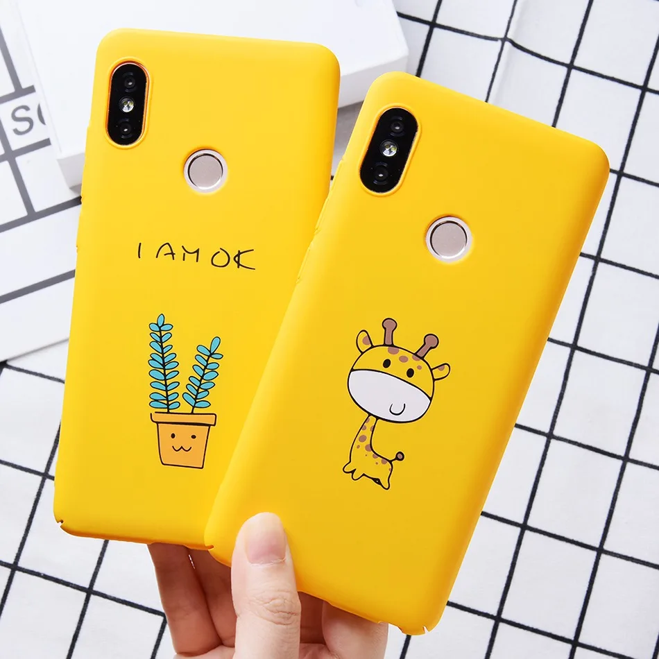 TOMKAS Cute Cartton Cases For Xiaomi Redmi Note 5 Case Plain PC Animal Patterned Coque For Xiaomi Redmi Note 5 Pro Funda
