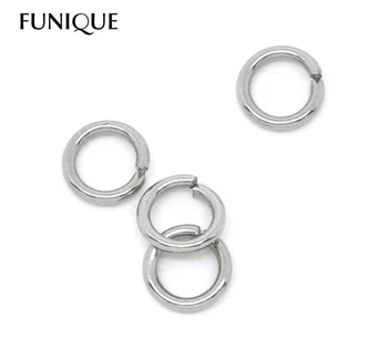 

FUNIQUE 500 Stainless Steel Open Jump Rings 5mm Dia. Findings For Jewelry Making Accessories