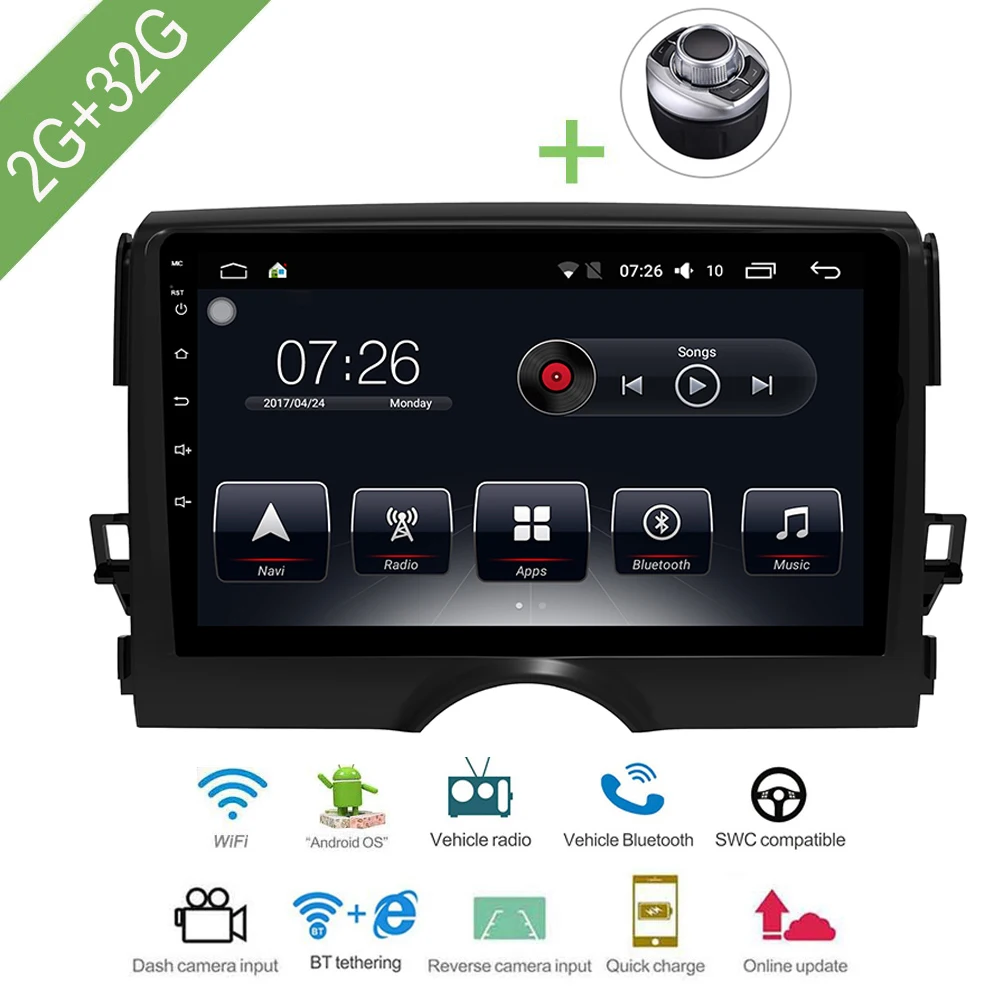 

Car Multimedia player 1 Din Android 7.1 Car DVD For TOYOTA REIZ 2010-2017 10.1" 2G/32G touch screen Car Radio GPS