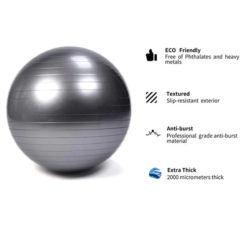 Fitness Yoga Balls 55cm 65cm Body Building Balance Sports Entertainment Exercise Ball Bola Pilates Workout Massage Gym Office Home (4)