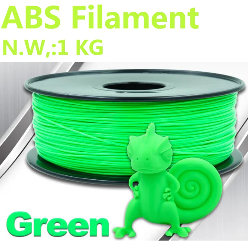 

Green Color filament abs 1.75 1kg 3d printer filament PinRui Brand 1.75mm abs filament 3d pen plastic 375m impresora 3dfilament
