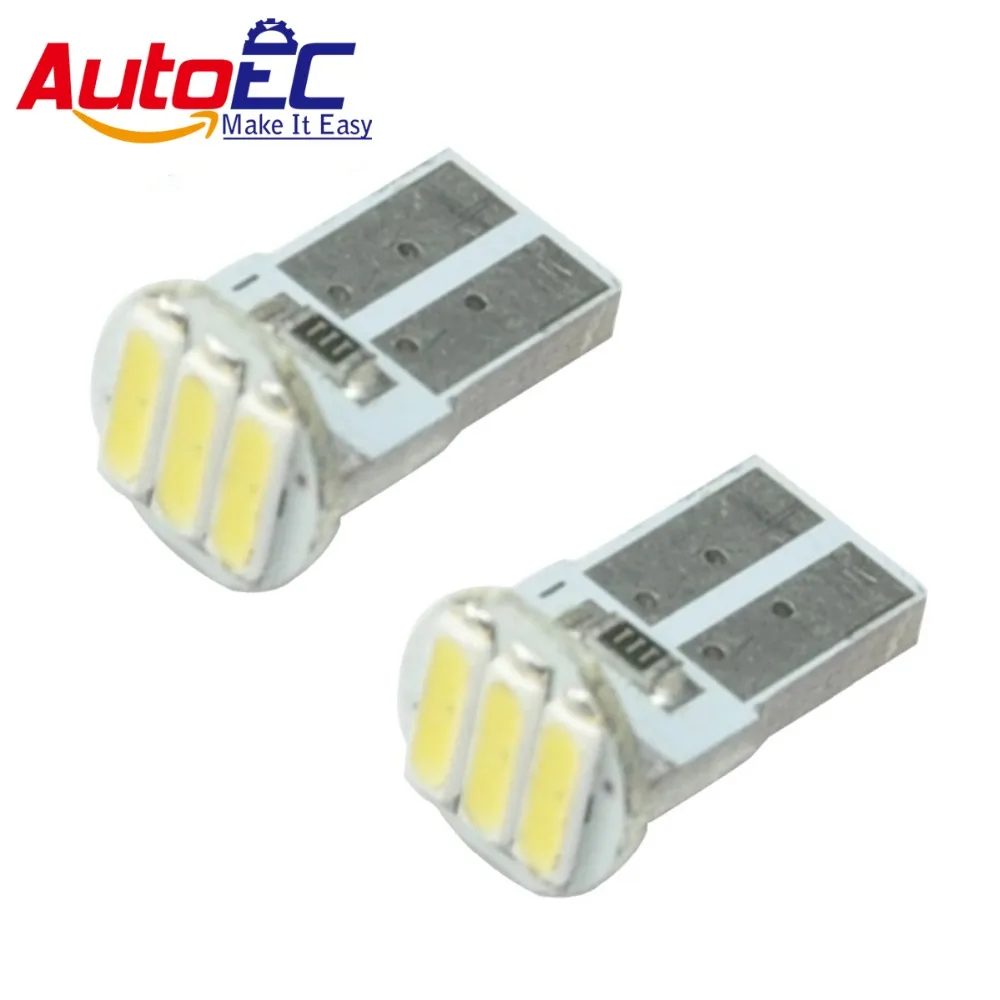 

AutoEC 50x T10 3 smd 7014 led w5w Car Clearance Lights lamp bulb 12v white #LB74