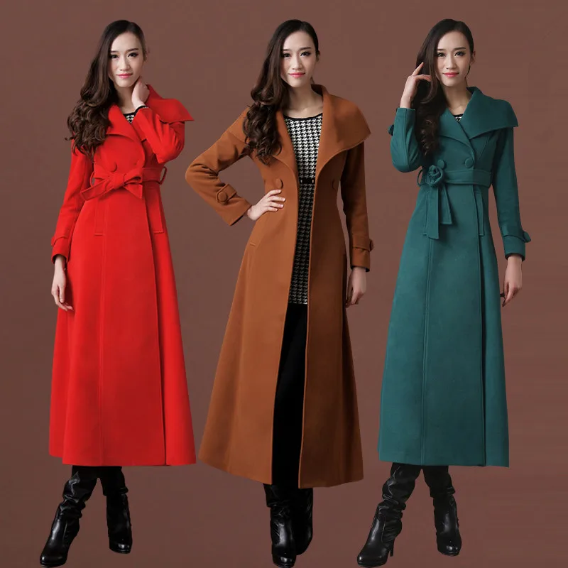 

Winter Jacket Women Cashmere Woolen Coat Thicken Over Knee Plus Cotton Coat Women Manteau Femme Maxi Coats Plus Size 3XL C2720