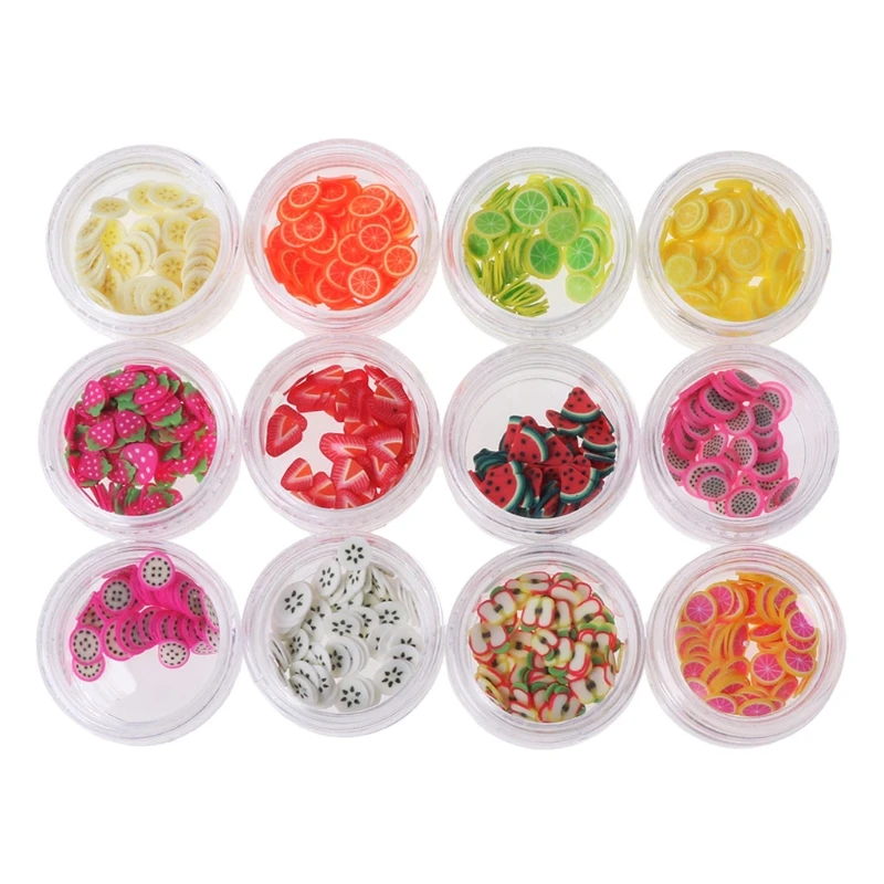 

2018 12 Type/Set Fruit Slices Filler DIY Material Decoration Nails Art Tips Slime Kid JUL25_17