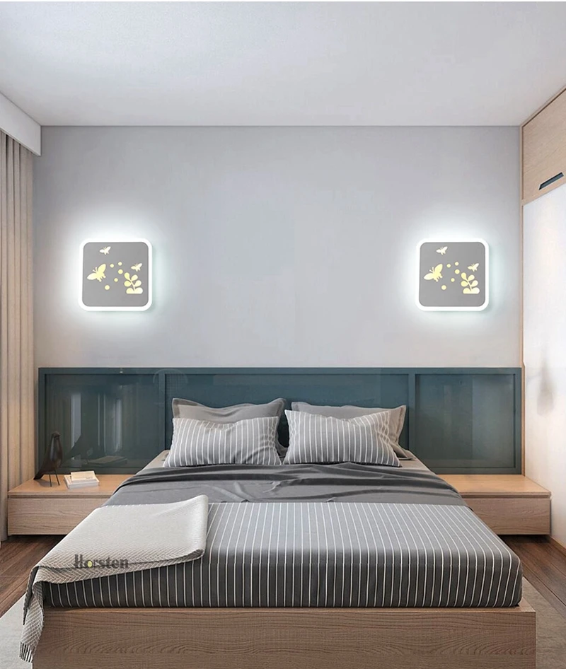Creative LED Wall Lamp LED Sconce Light Acrylic Mini Home Decoration Wall Light For Kids Baby Bedroom Bedside Restroom Bedside Sconces (16)