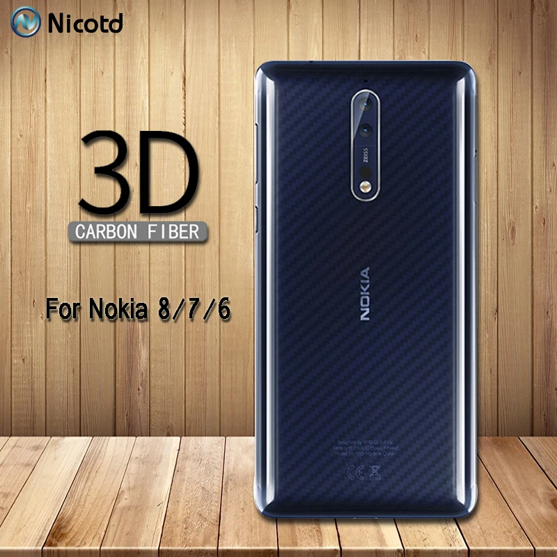 3Pcslot Back Protector Film On Phone For Nokia 8 Sirocco 7 Plus Screen Protector Carbon Fiber Back Film For Nokia 6 2017 2018 7 (1)