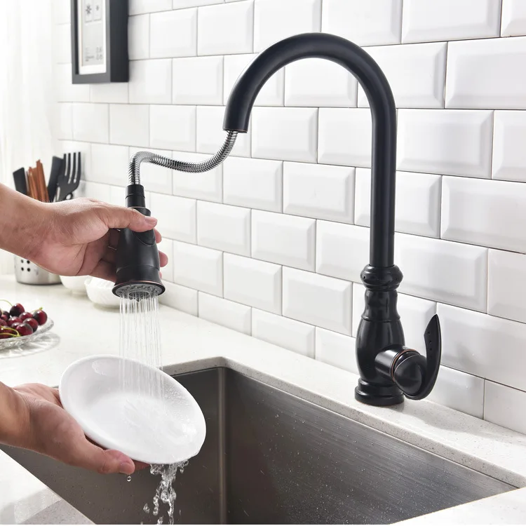 Janitorial Sanitation Supplies Faucet European Black Washbasin