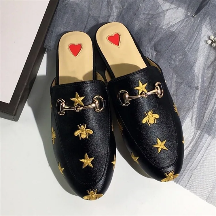 

Luxury brand Tiger head bee casual versatile flat wear outside with logo women shoes