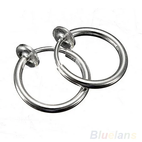 Серьги кольца с клипсой для мужчин 08I2|clip on hoop|clip hoop earringsclip earrings |