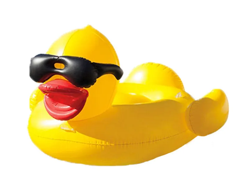 Huge swimming tube pool vison water float inflatable party toys air yellow duck bed float accessories Beach toys (7)