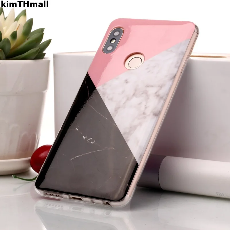 Чехол для Xiaomi Redmi Note 5 Pro чехол Global прозрачный силиконовый мягкий в мраморном стиле